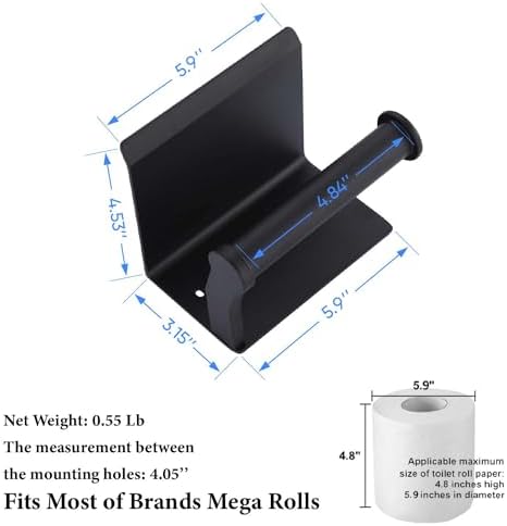 Homely Trove - SmartHome Toilet Paper Holder with Phone Shelf Durable Aluminum Roll Dispenser