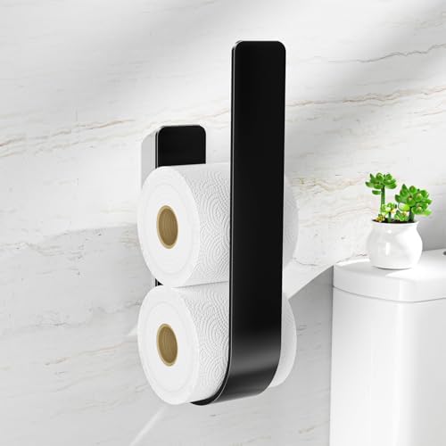 Space-Saving Toilet Paper Organizer Matte Black