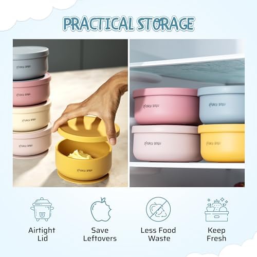 BOUNCY BABY Silicone Feeding Set 8 PCS Yellow