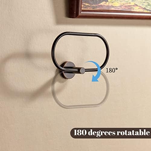 BigBig Home Bronze Towel Ring 180 Rotatable Wall Mounted Bathroom Towel Holder
