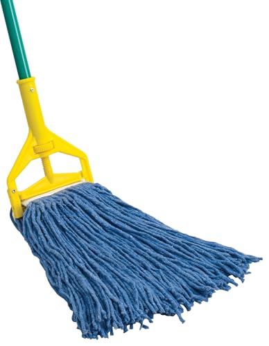 Winco Yarn Mop Head Replacement 32-Ounce 4 Ply Blue White