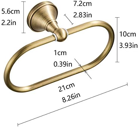 Sturdy Brass Towel Holder with Bronze Finish