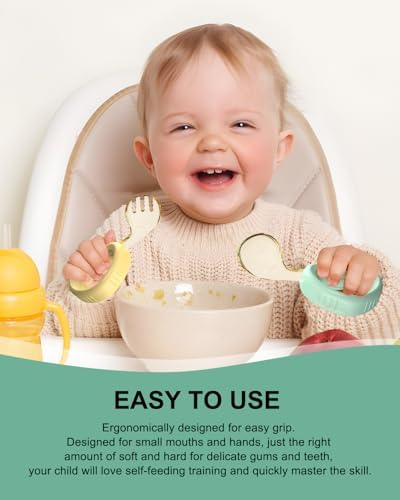 BPA-Free Toddler Forks Spoons Set by Catvegue