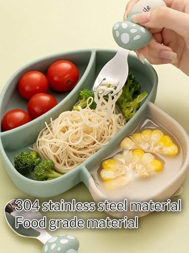 Personalized Toddler Utensils Set Stainless Steel BPA-Free Flatware for Self-Feeding
