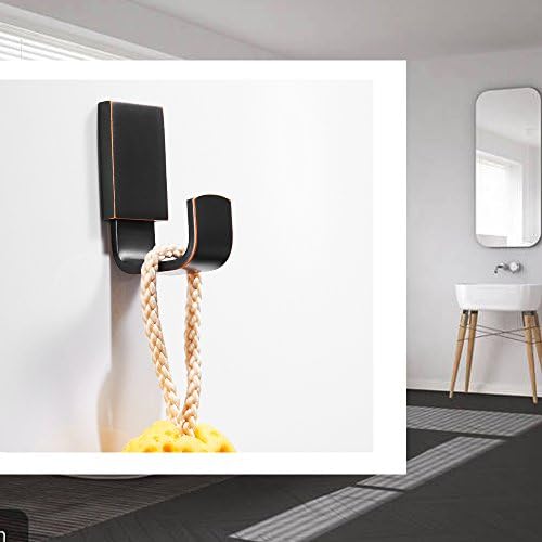 BESy Brass Robe Towel Hook Oil Rubbed Bronze Heavy Duty 6 lbs Capacity