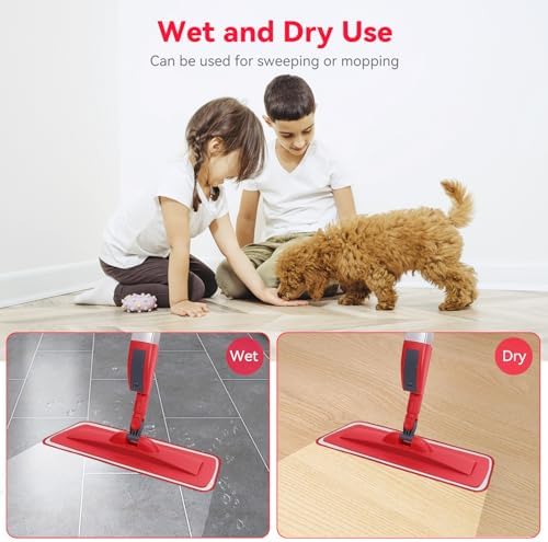 165 Inch Flat Mop Refills - 10 Pack Reusable Microfiber Mop Pads