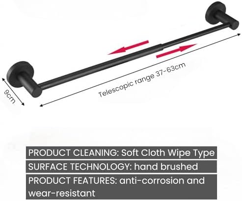 Sturdy 24-Inch Wall-Mounted Towel Bar