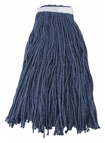 Winco Yarn Mop Head Replacement 32-Ounce 4 Ply Blue White