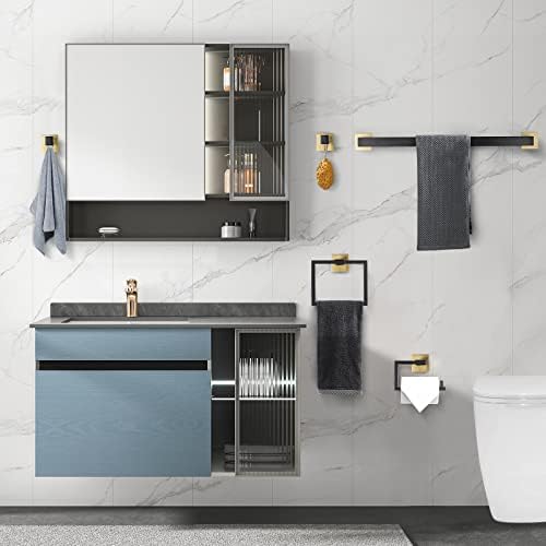 Premium Black Gold Bathroom Hardware Set