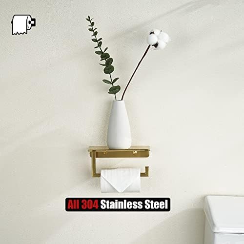 JQK Toilet Paper Holder with Phone Shelf 1