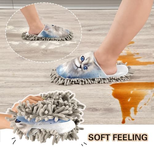 Cozy Functional Mop Slippers Easy to Use Washable Soft