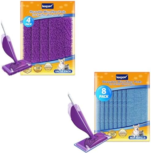 12 Pack Replacement Mop Pads for Swiffer Wet Jet Mop