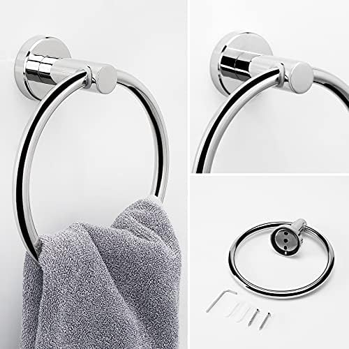 Sturdy Towel Toilet Paper Holder - Chrome Stainless Steel