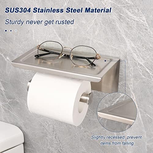 NearMoon Toilet Paper Holder with Phone Shelf