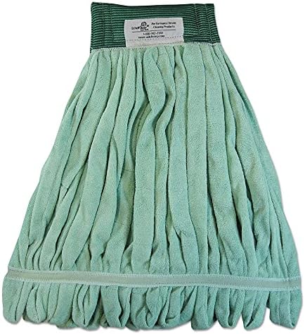 Boardwalk Eco-Friendly Microfiber Mopping Heads - Green 12Pkg