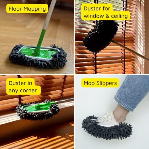 3-Pack Reusable Mop Pads for Swiffer Sweeper Extra Thick and Washable