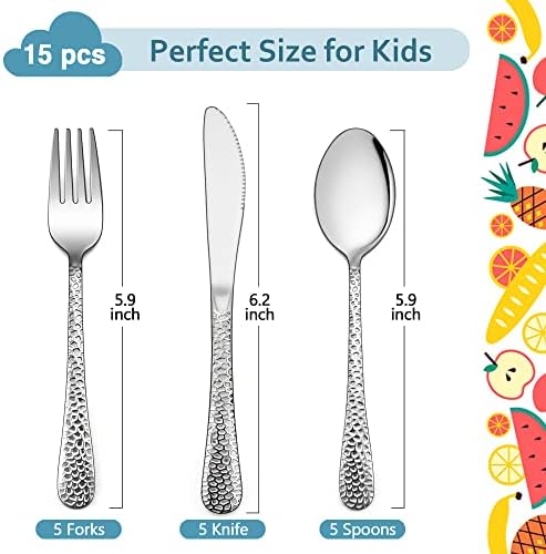 15-Piece Kids Utensils Set