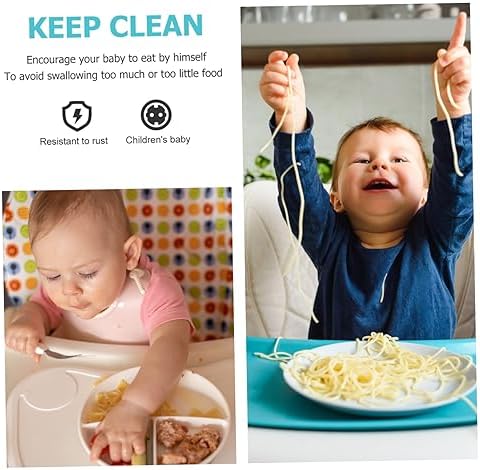 Safe self-feeding utensils set with storage box - Great for weaning