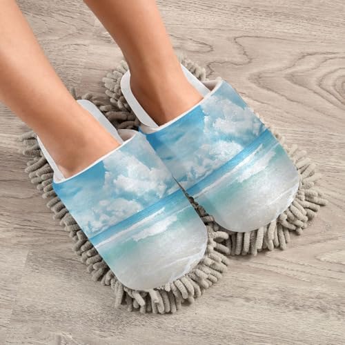 Cozy Beach Mop Slippers for Efficient Kitchen Cleaning