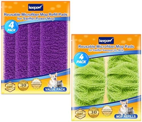 KEEPOW 44 Reusable Mop Pads for Swiffer