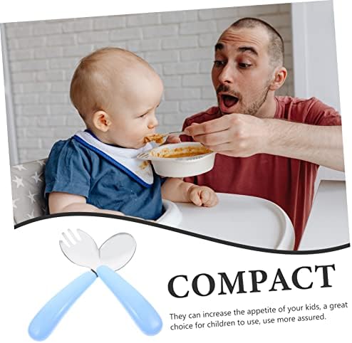 IWOWHERO Fork and Spoon Set for Little Hands