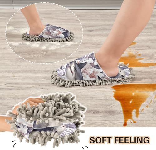 FLildon Microfiber Slippers Sea Sharks