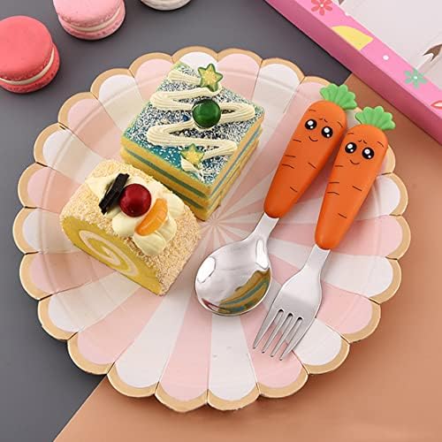 Spool Fork Set for Babies Self-Feeding Travel Cutlery with Case