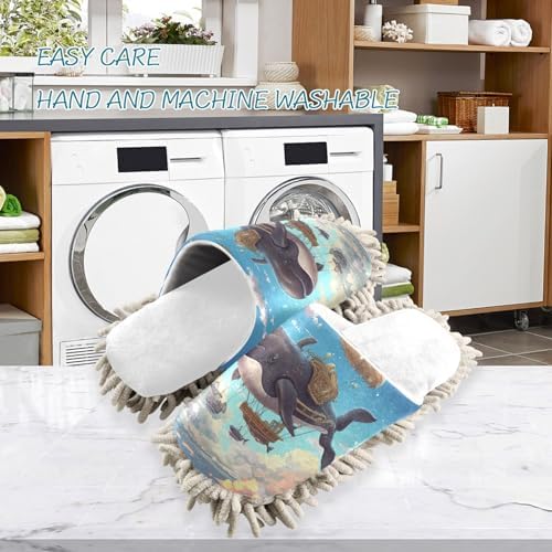 White Whales Mop Slippers