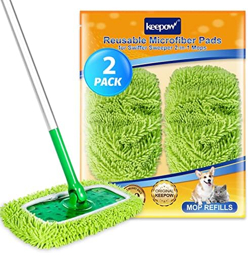 KEEPOW Reusable Microfiber Mop Pads 22 Pack