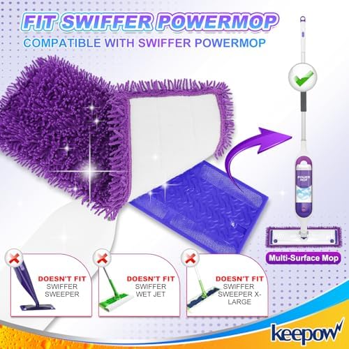 KEEPOW 64 Pack Reusable Power Mop Refill Pads