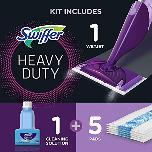 Swiffer WetJet Mop Starter Kit - Compact Multipurpose