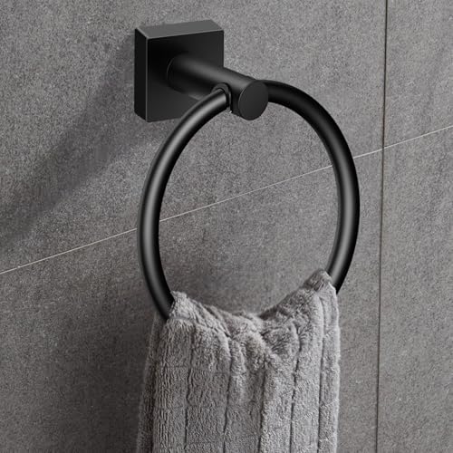 Matte Black Bathroom Hardware Set with 4 Essential Pieces