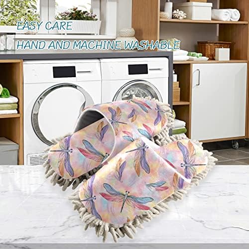 Xigua Microfiber Cleaning Slippers Soft Non-Slip Washable Mop Shoes for MenWomen