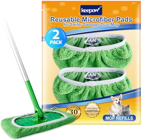 KEEPOW Reusable Microfiber Mop Pads 22 Pack