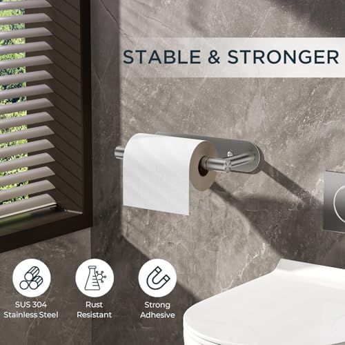 FORIOUS Toilet Paper Holder Stainless Steel Pivoting