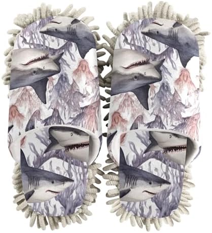 FLildon Microfiber Slippers Sea Sharks