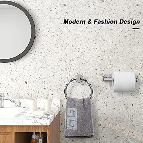 Sturdy Towel Toilet Paper Holder - Chrome Stainless Steel