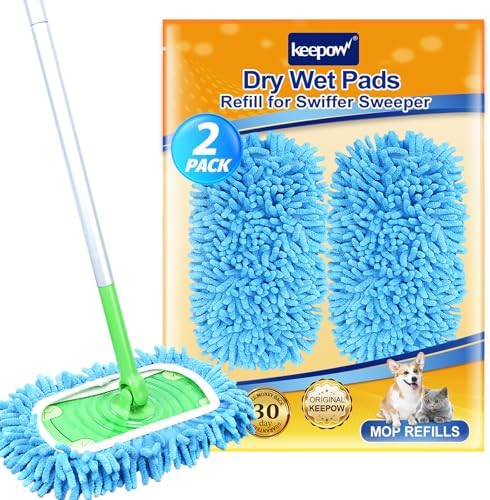 KEEPOW 26 Pack Reusable Microfiber Mop Pads for Swiffer