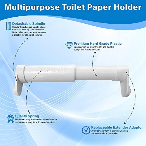 Toilet Paper Holder Extender for Double Rolls