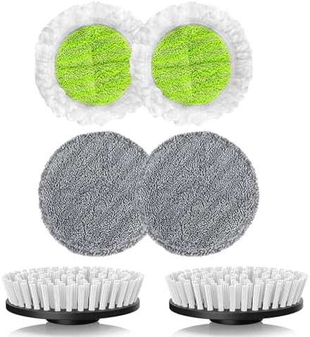 Qimedo Electric Mop M1 Replacement Pads Brush Heads 2-in-1