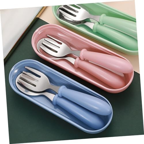 TOYANDONA 2-Pack Stainless Steel Flatware Set with Plastic Handle