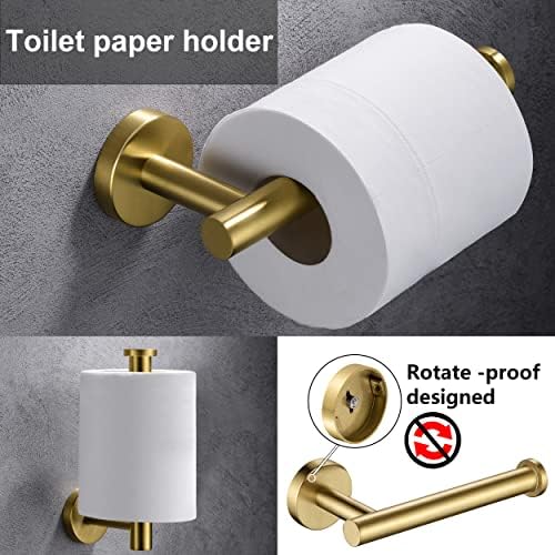 Gold Toilet Paper Holder Set