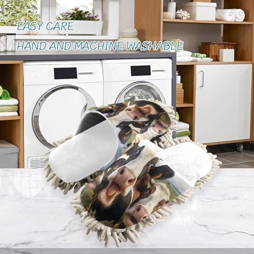 White Funny Cow Slippers