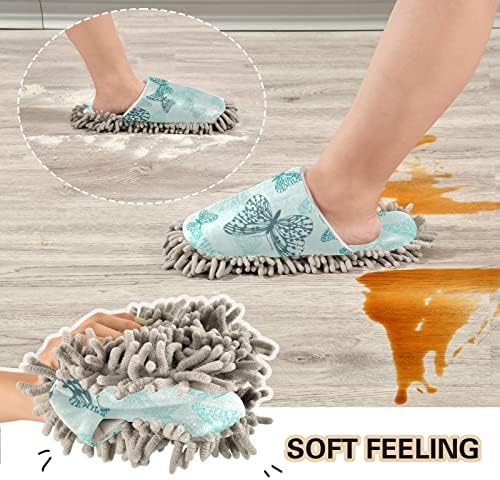 Kigai Microfiber Mop Slipper Washable Floor Cleaner for MenWomen