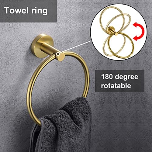 Gold Toilet Paper Holder Set