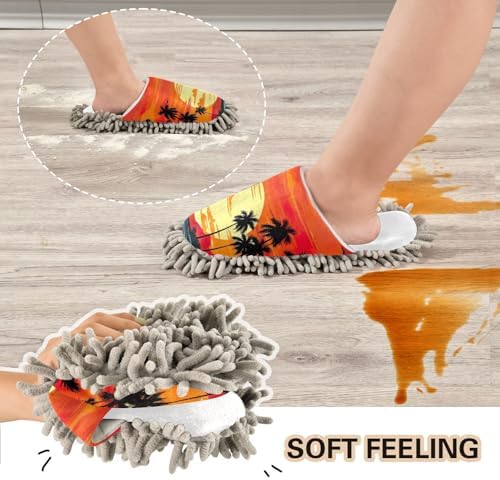 Cozy Microfiber and Cotton Mop Slippers