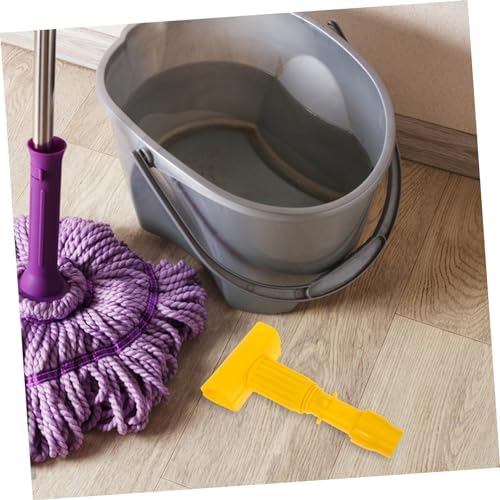 Mop Head Clamp with Ergonomic Handle and Detachable Clip for Mopping