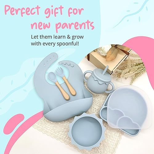 KCMI Silicone Flatware Set for Babies - Self-Feeding Compact