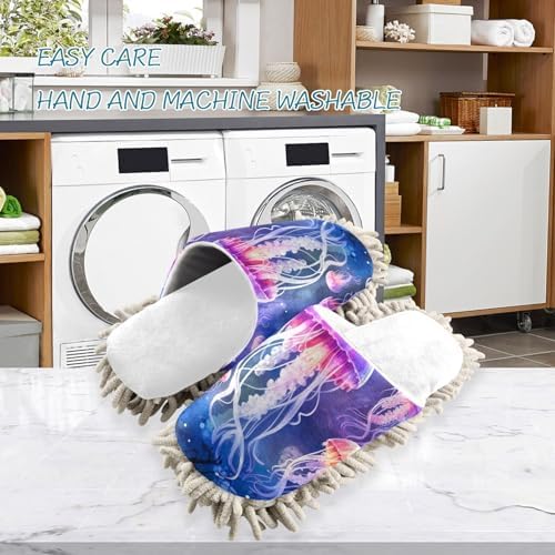 White Jellyfish Mop Slippers Stay Clean and Cozy at Home