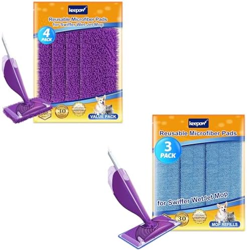 7 Pack Wet Pad Refills Compatible with Swiffer Wet Jet Mop 1